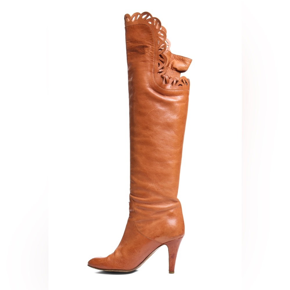 Chloe Tan Over the Knee Boots - Picture 3 of 12